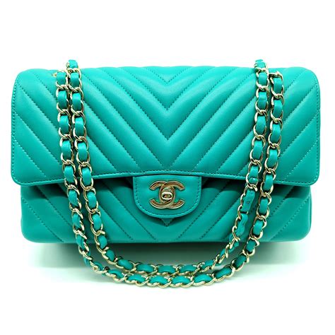 turquoise CHANEL Women Bags 